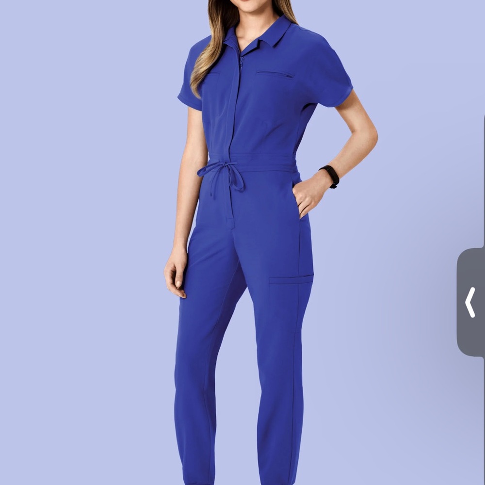 Mandala Scrub Jumpsuit - Very Peri